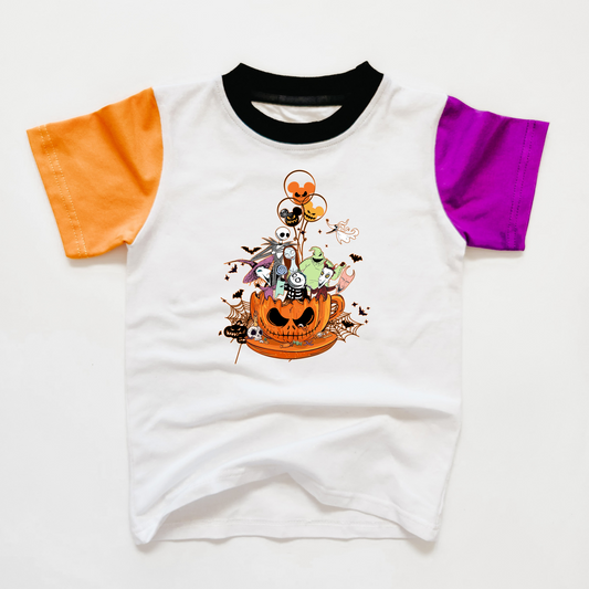 Nightmare Teacup Kids Colorblock T-Shirt