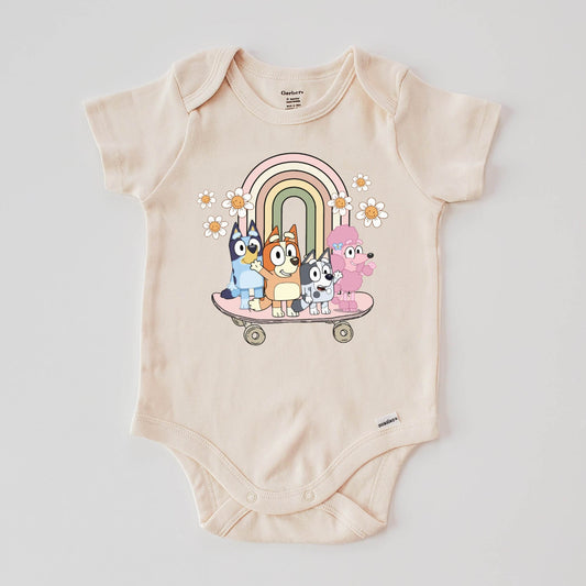 Groovy Skater Dogs Onsies featheredbreaths