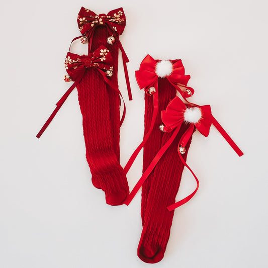 Jingle Bell Knee High Socks