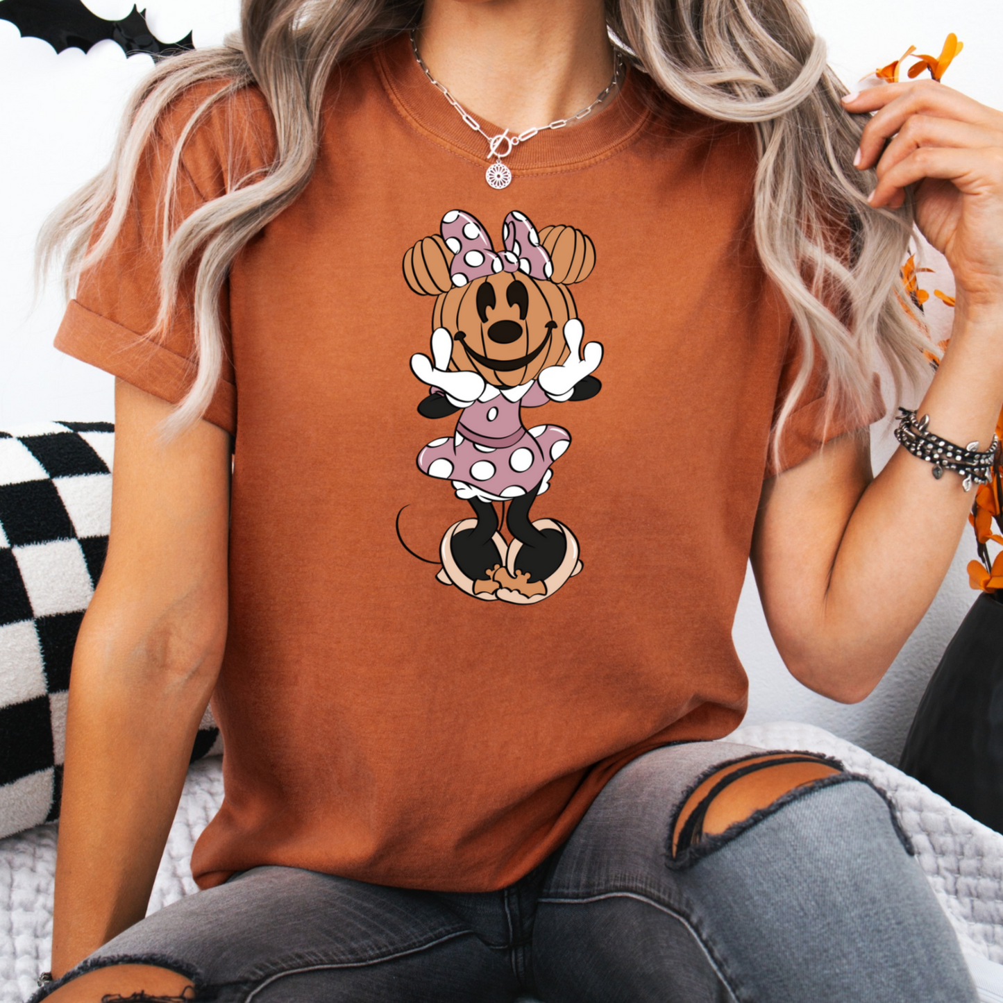 Not So Spooky Pumpkin Mouse Kids and Adult T-Shirt