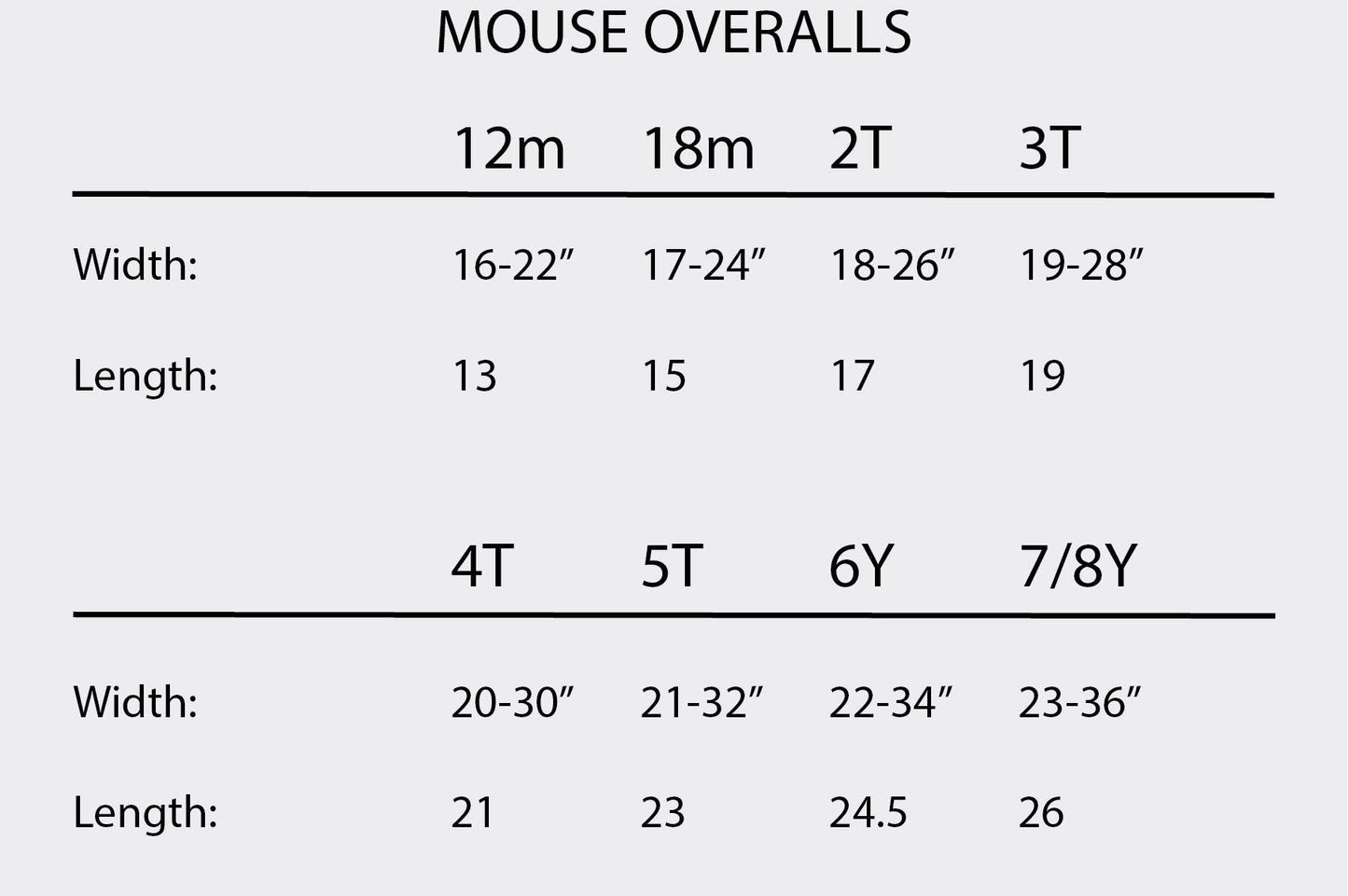 Mouse Inspired Overalls in Multiple Colors