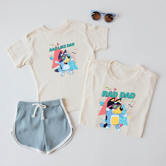 Rad Dad T-Shirt - Perfect for Dads and Sons Who Are Rad Together featheredbreaths