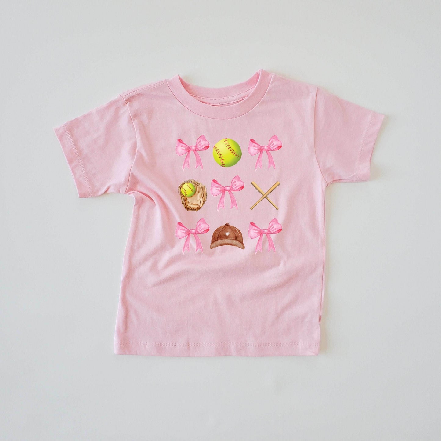Softball Girl's T-Shirt in Multiple Colors