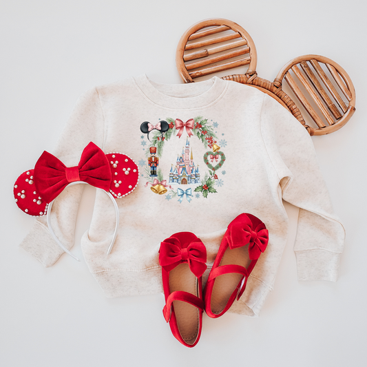 Mouse & Friends Coquette Christmas Kids & Adult Crewneck Sweater