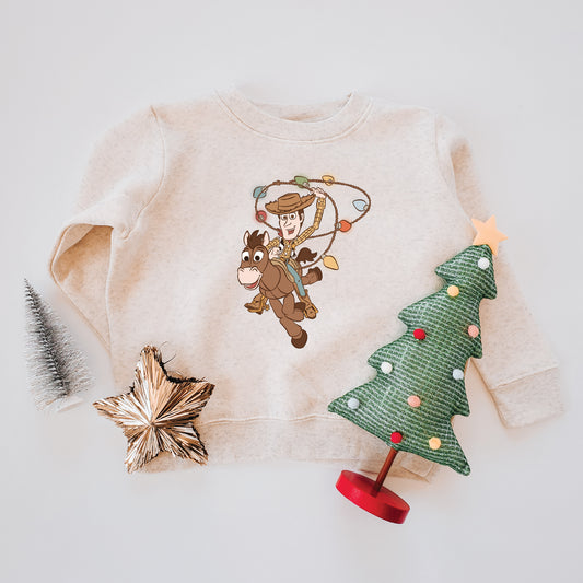 Holiday Toy Friends Kids & Adult Crewneck Sweater