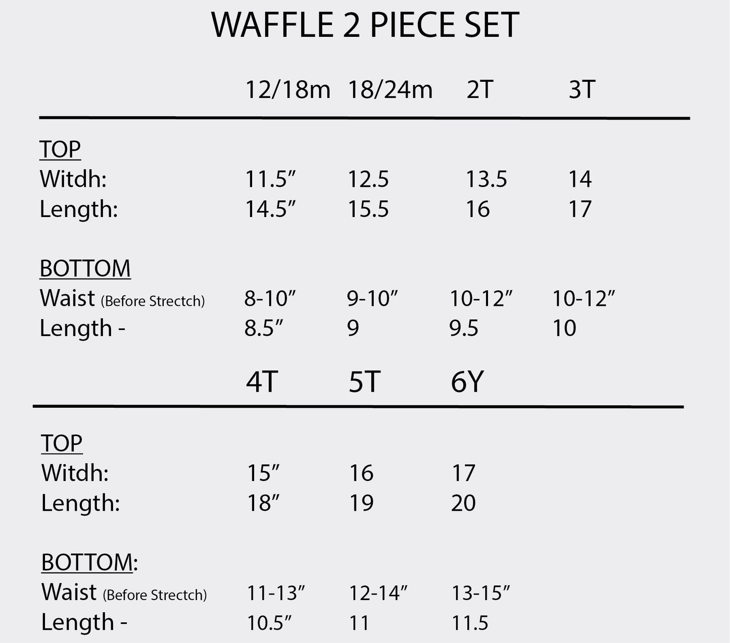 Magical Waffle Two Piece Set