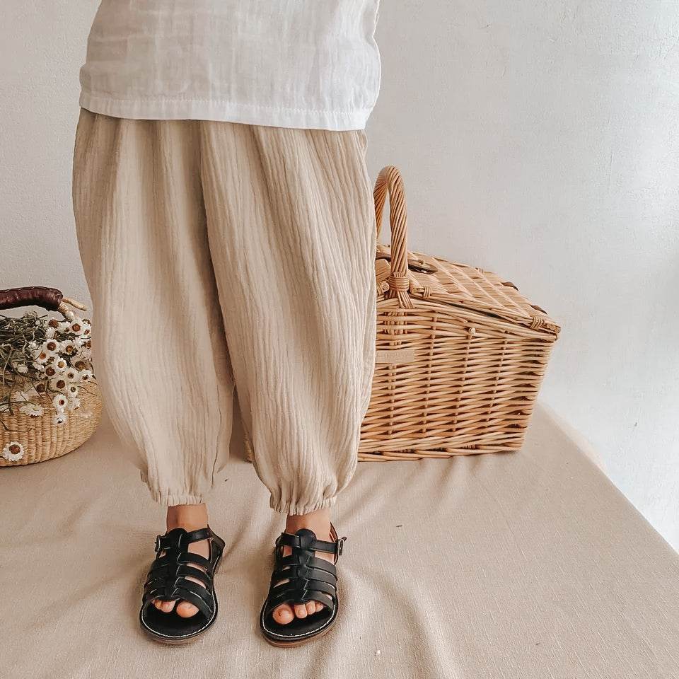 Gauze Harem Pants for All Genders - Comfortable and Stylish Unisex Fashion featheredbreaths