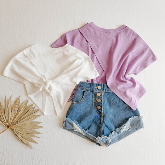 Kimmy Open-Back T-Shirt - Stylish Open-Back T-Shirt for Chic Looks featheredbreaths