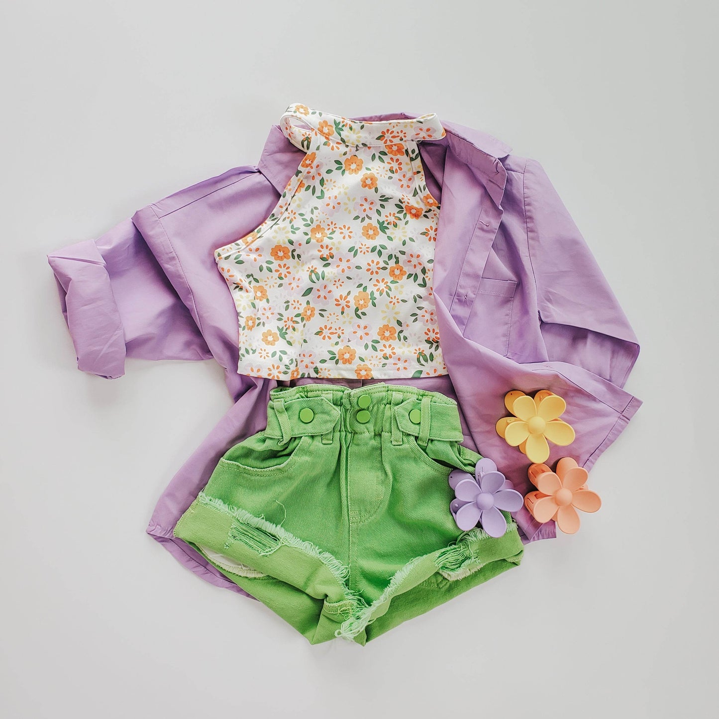 Lilac Oversized Button Up Shirt- Trendy Fashion Top featheredbreaths