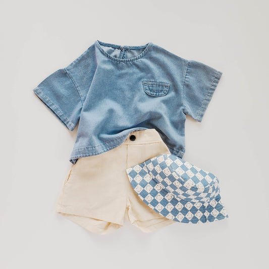 Denim Wide Fitting Top for Effortless Stylish Comfort featheredbreaths