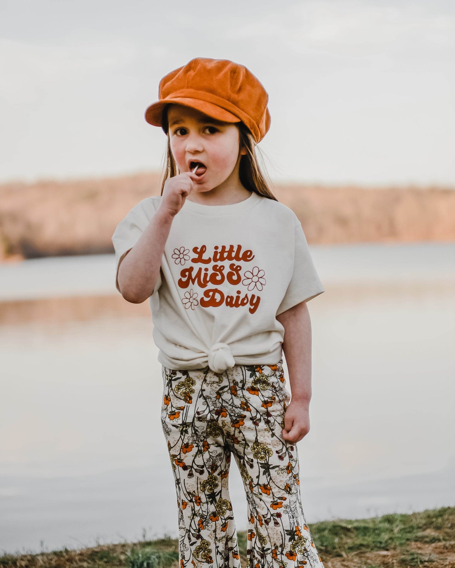 Little Miss Daisy T-Shirt for Kids - Cute Floral Graphic Tee featheredbreaths