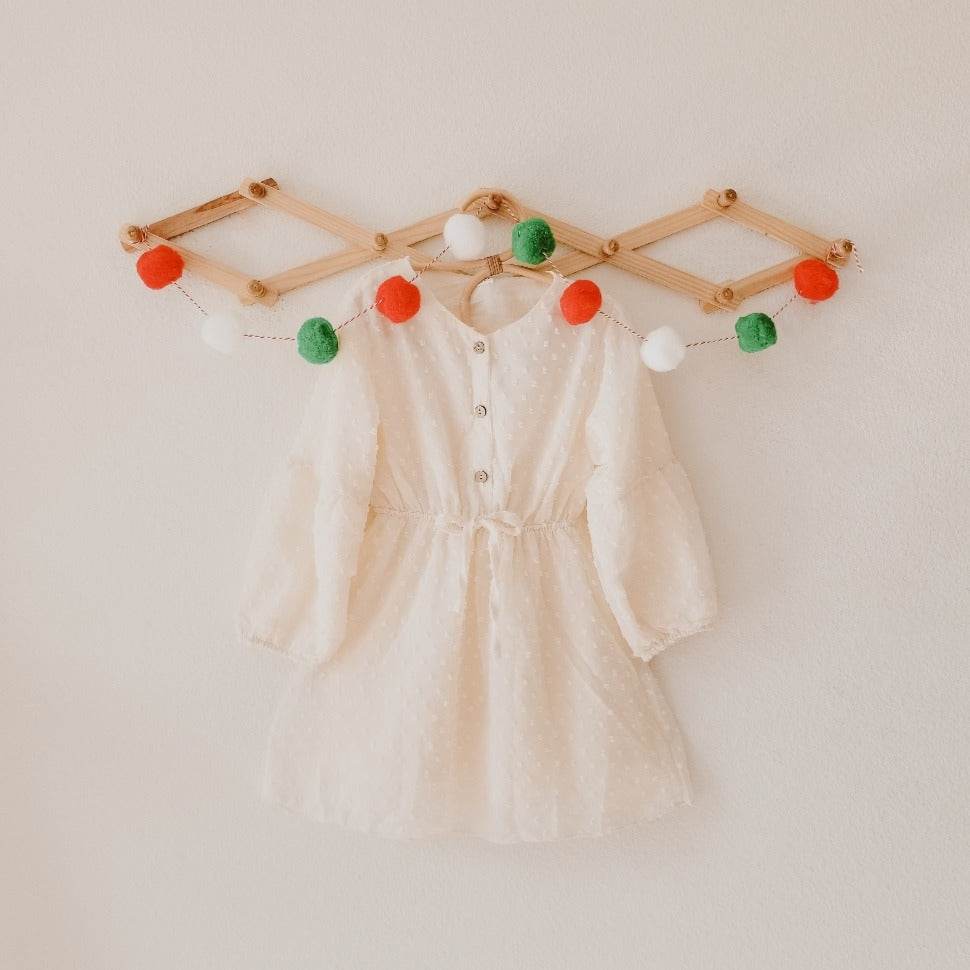 Sheer Holiday Dress with Dotted Design featheredbreaths
