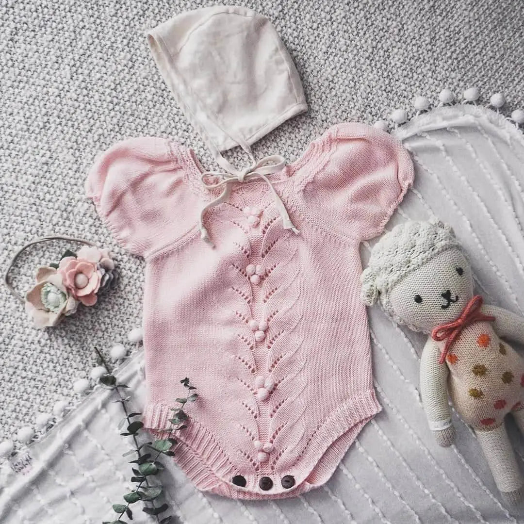 Birdie Knitted Romper - Cozy and Stylish Knitwear for Baby Girls featheredbreaths