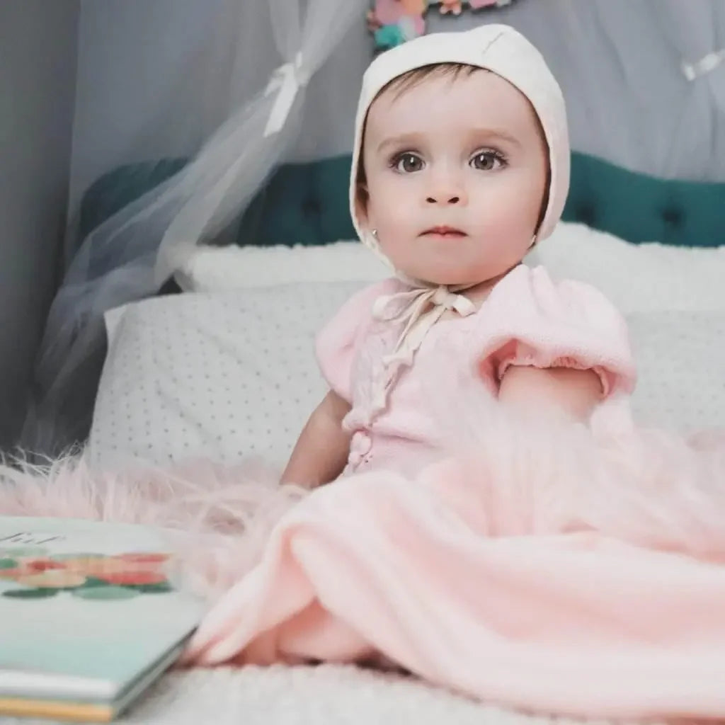 Birdie Knitted Romper - Cozy and Stylish Knitwear for Baby Girls featheredbreaths