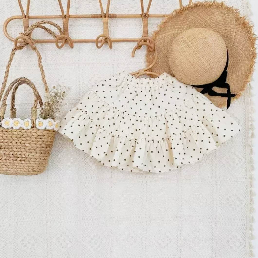 Luna Polkadotted Sunskirt - Stylish Summer Skirt featheredbreaths
