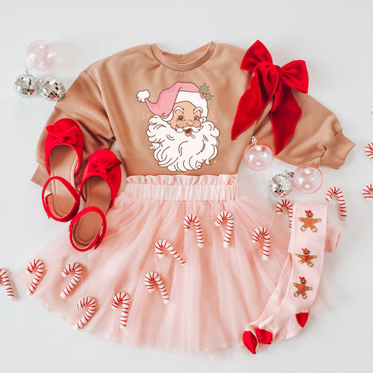 Pink Santa Kids & Adult Crewneck Sweater
