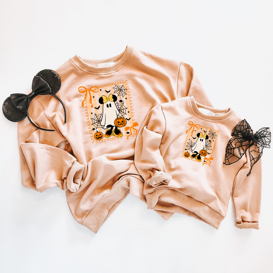 Mouse Ghostie Kids & Adult Crewneck Sweater