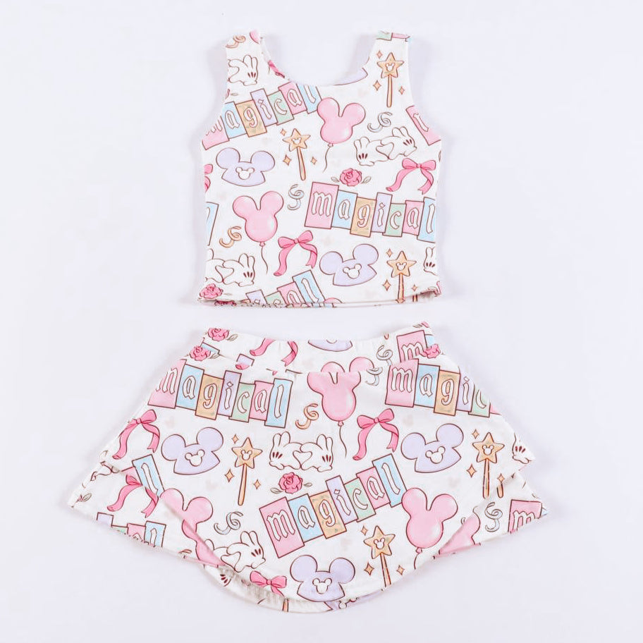 Ready to Ship Activewear Kids Magical Park Day! Smooth Two Piece Set