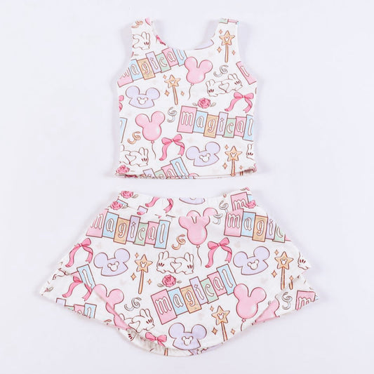 Ready to Ship Activewear Kids Magical Park Day! Smooth Two Piece Set