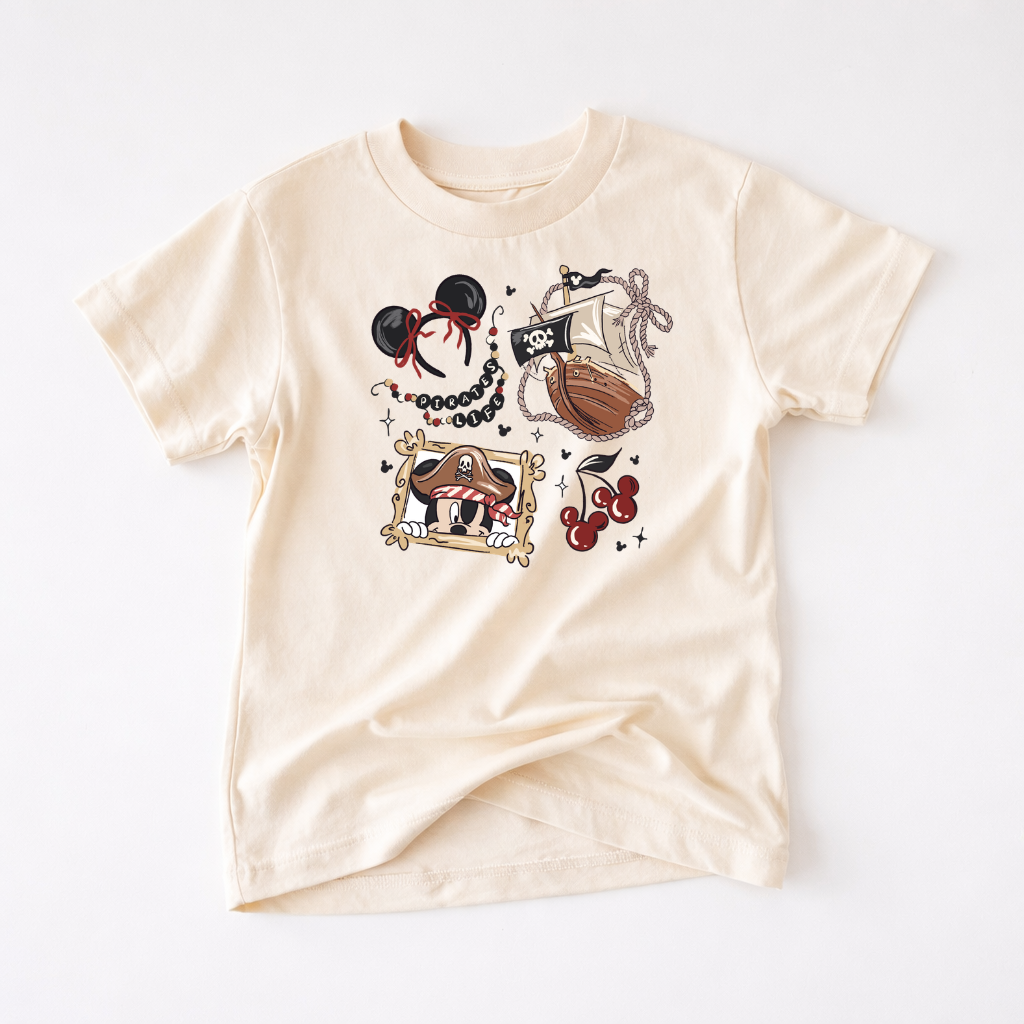 Girly Pirate Mouse Kids & Adult T-Shirt