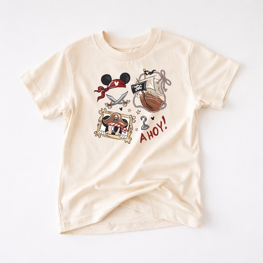 Boys Pirate Mouse Kids & Adult T-Shirt