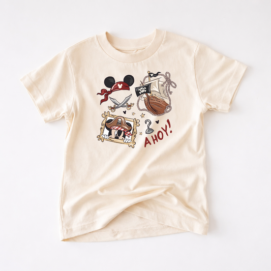 Boys Pirate Mouse Kids & Adult T-Shirt
