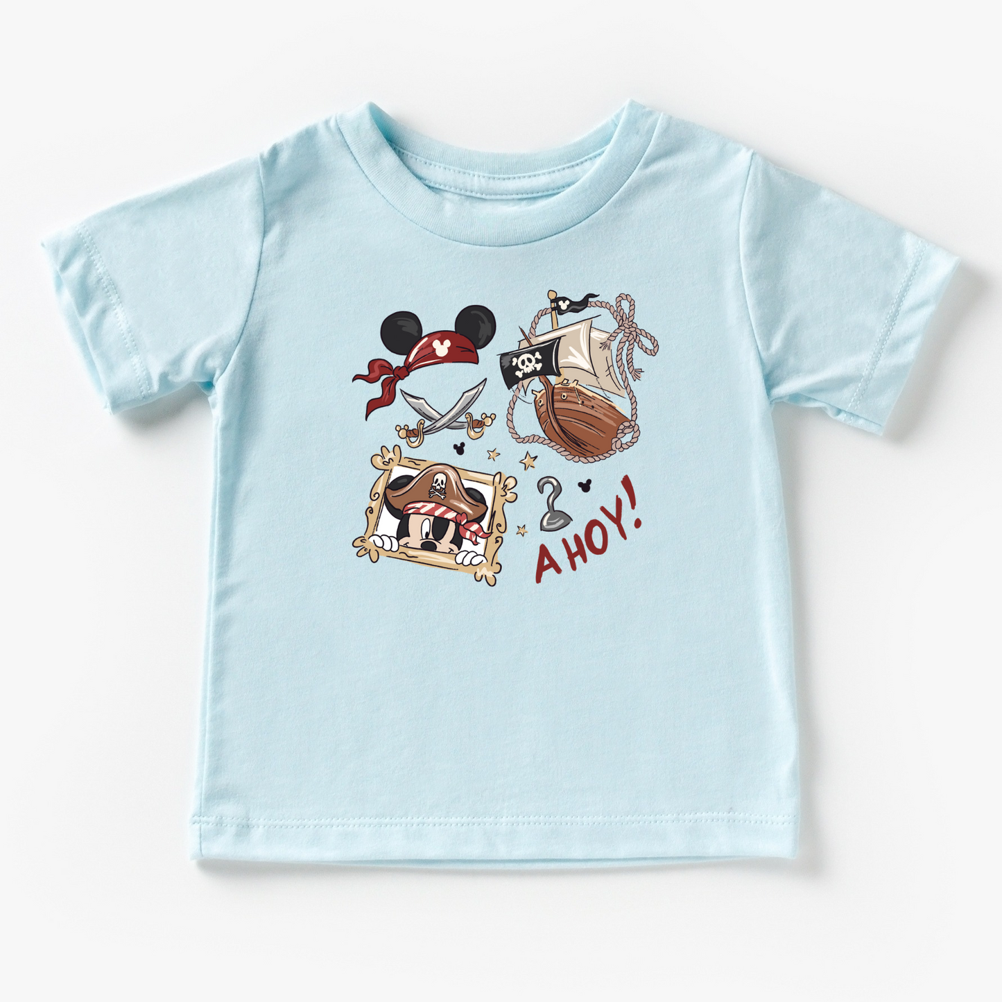 Boys Pirate Mouse Kids & Adult T-Shirt
