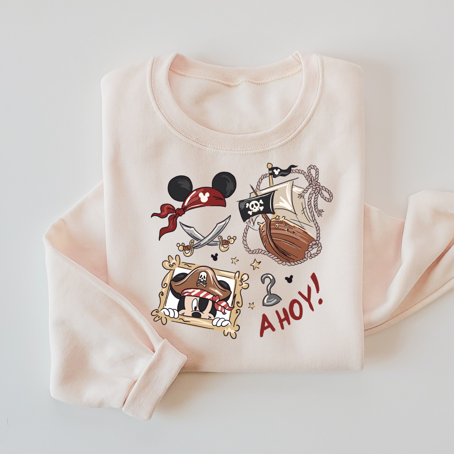 Boys Pirate Mouse Kids & Adult Crewneck Sweater