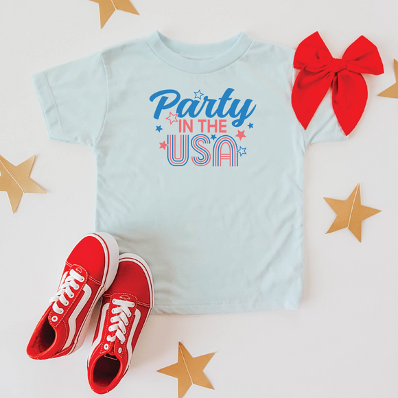 PARTY IN THE USA KIDS & ADULT TEE-multiple colors