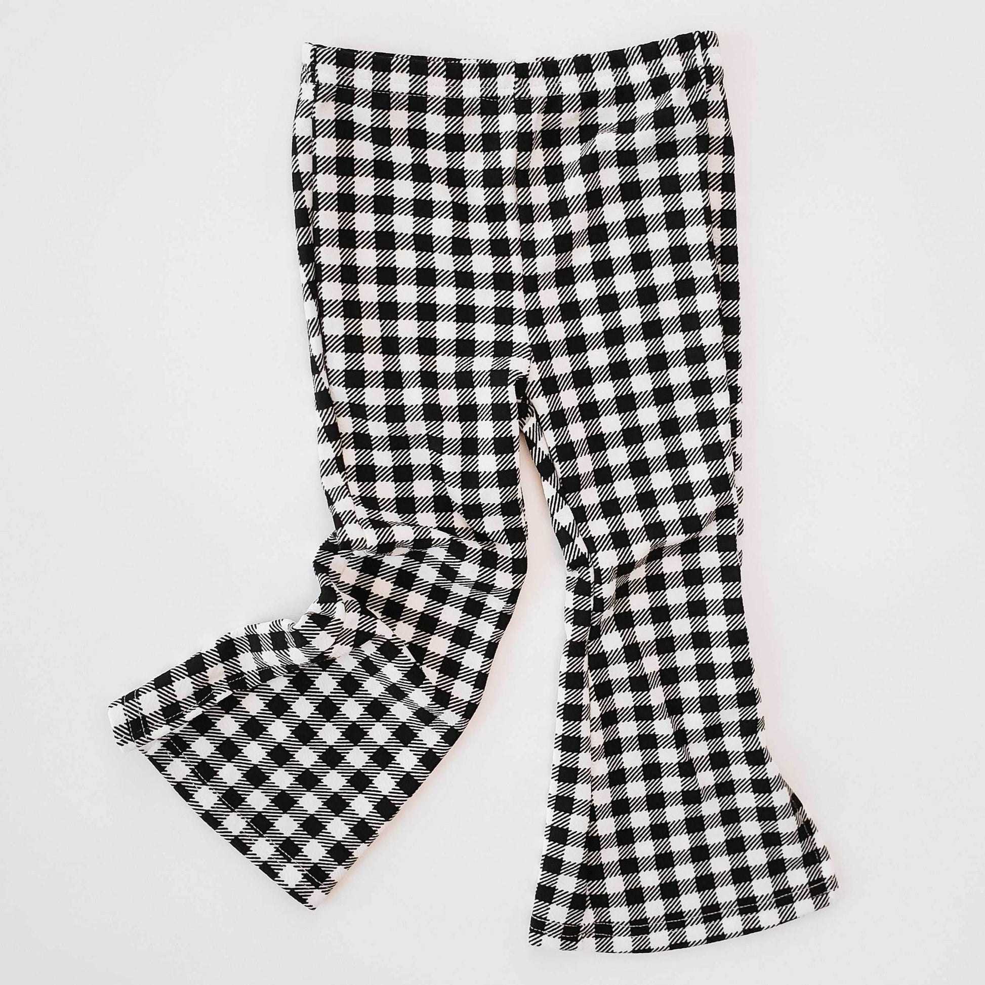 Kids Gingham Flare Bottoms featheredbreaths