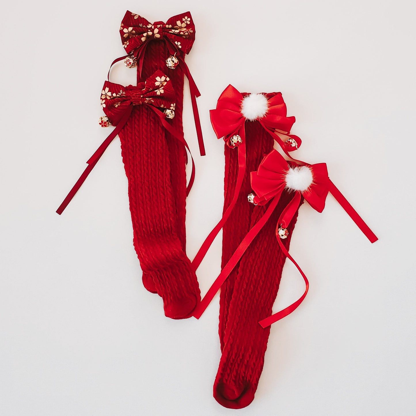 Jingle Bell Knee High Socks