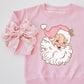 Pink Santa Kids & Adult Crewneck Sweater