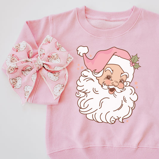 Pink Santa Kids & Adult Crewneck Sweater