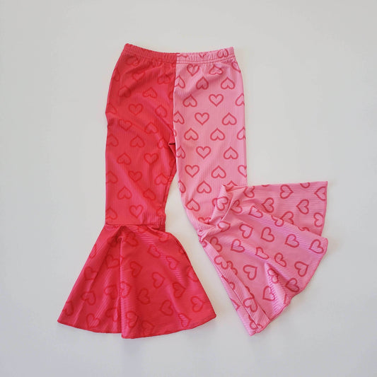 ColorBlock Sweetheart Flare Leg Pants featheredbreaths