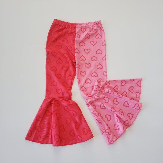 COLORBLOCK SWEETHEART FLARE LEG PANTS