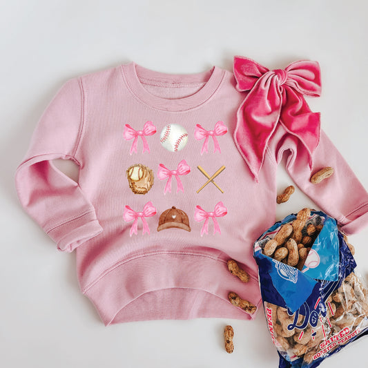 HEY! BATTERBATTER KIDS & ADULT CREWNECK SWEATER-pink