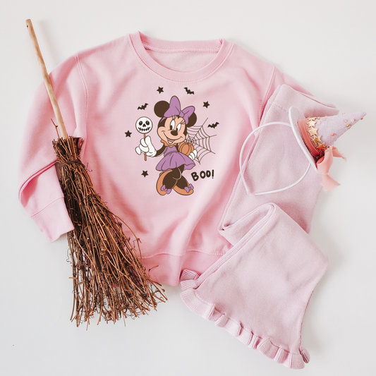 BOO!tiful Mouse Kids Crewneck Sweater