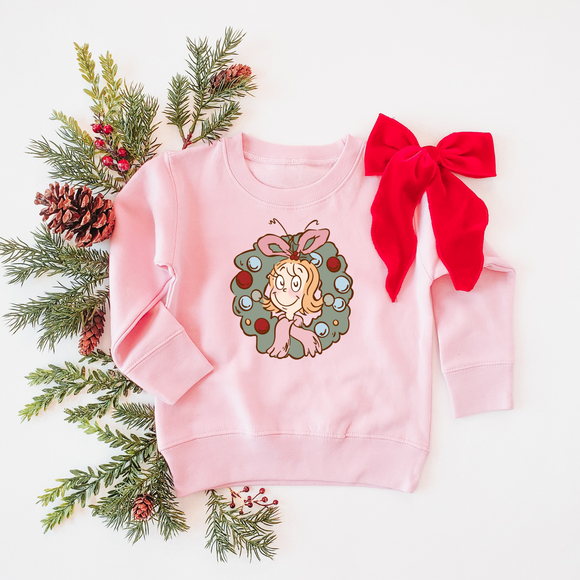 CINDY LOU WHO KIDS & ADULT CREWNECK SWEATER-multiple colors