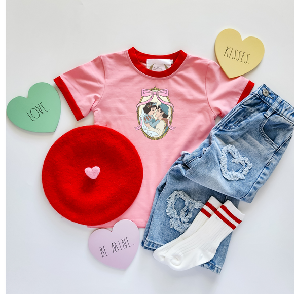 SNOW WHITE IN LOVE KIDS COLORBLOCK TEE