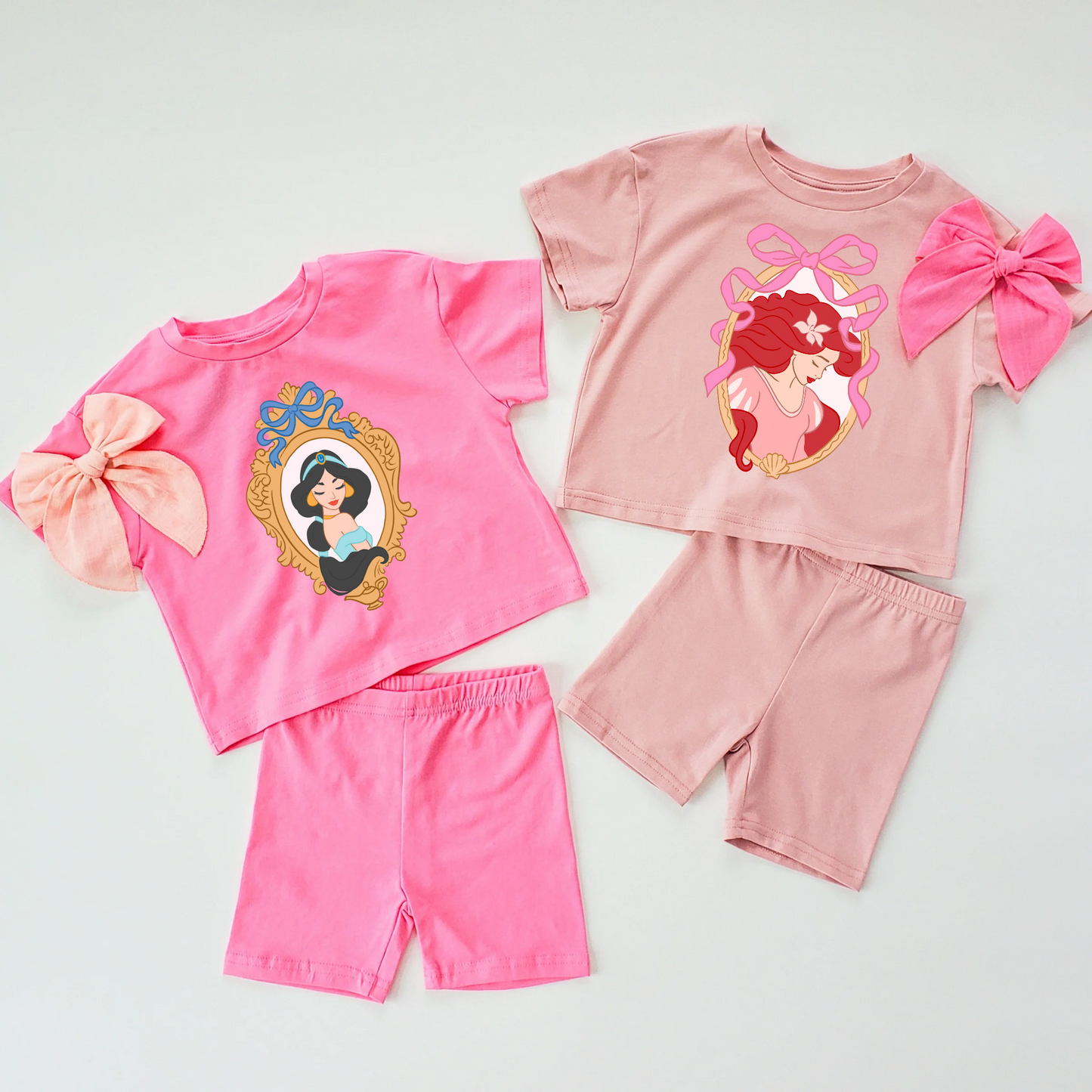 PRINCESS TOP & BIKER BOTTOMS COLLECTION-PINK