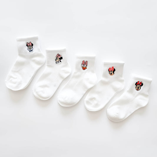 Minnie & Daisy Set of 5 Socks - Feathered Breaths