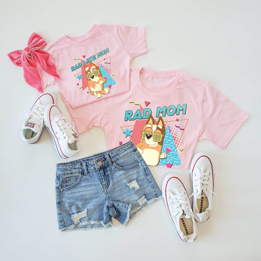 Rad Mom and Rad Like Mom T-Shirt - Feathered Breaths