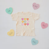 CANDY HEARTS KIDS & ADULT TEE-multiple colors