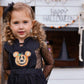 Half-Way To Halloween Pumpkin Mouse Overalls featheredbreaths