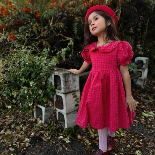 Gingham Peterpan Sundress - Feathered Breaths