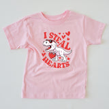 I STEAL HEARTS KIDS TEE-multiple colors