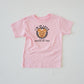 Pink kids' cotton t-shirt with "I'm In Love With The Shape Of You" text and a The Mouse head design.