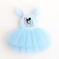 Blue Heeler Ballerina Dress with The Mouse Club graphic and layered tulle skirt.