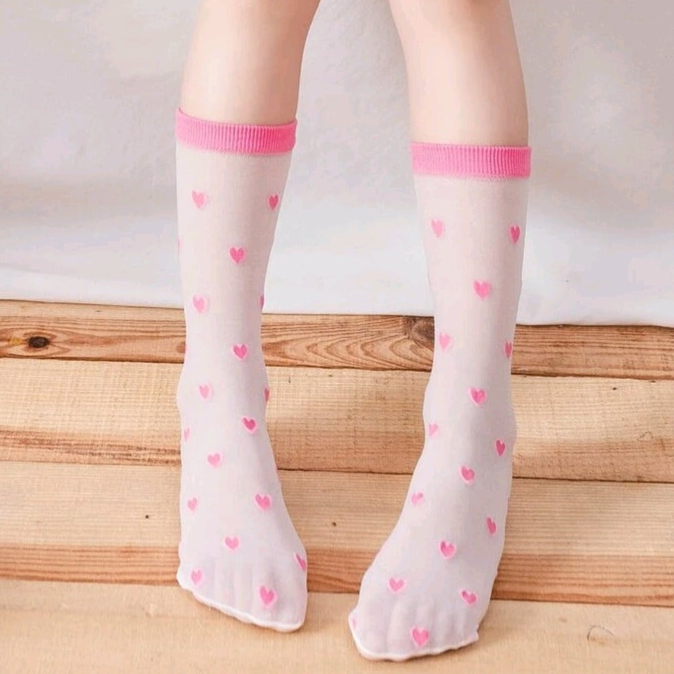 Sheer Pink Ankle Tight Socks featheredbreaths