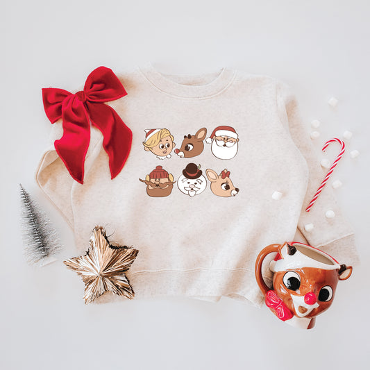 Santa and Friends Kids & Adult Crewneck Sweater